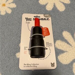 Silver Jeans Naturalz Durable Dog Treat Dispenser - Black and Red